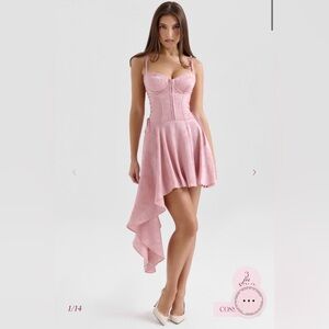 House of CB Blush Asymmetrical Dress